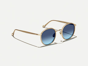 #color_cinnamon | The ZEV SUN in Cinnamon with Denim Blue Tinted Lenses