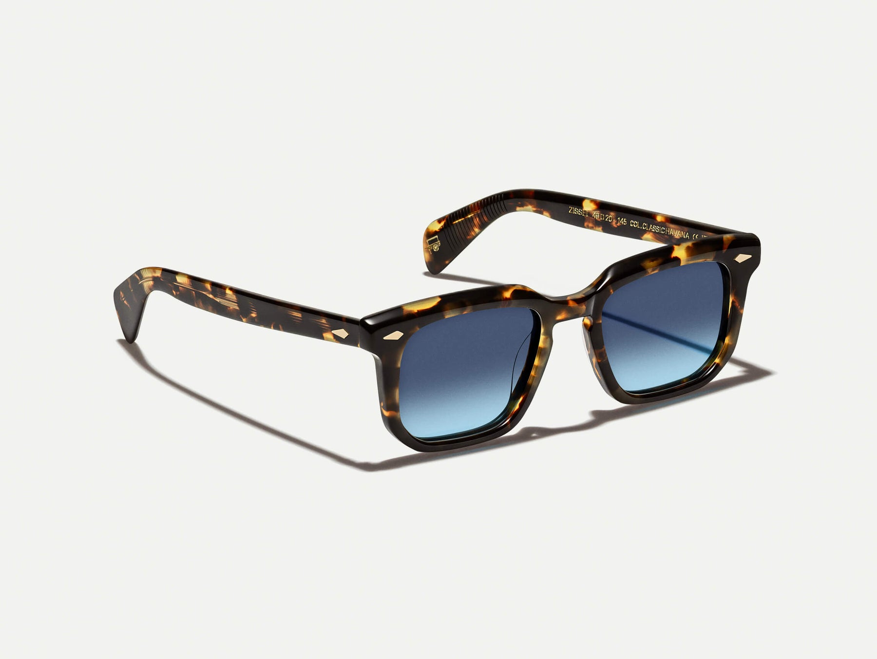 The ZISSEL SUN in Classic Havana with Denim Blue Tinted Lenses