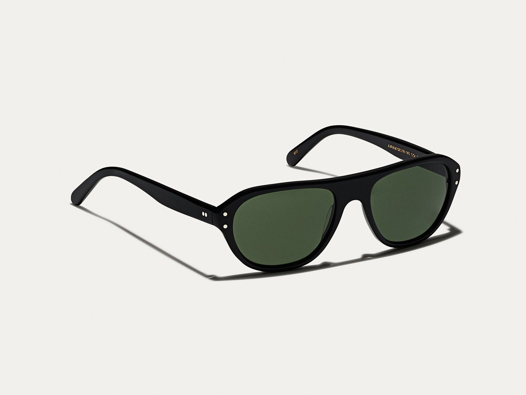 The AVRAM SUN in Black with G-15 Glass Lenses