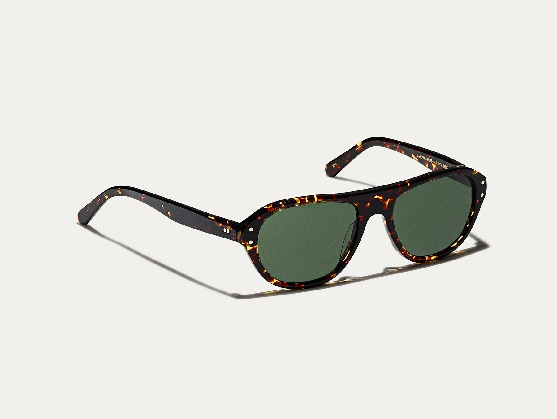 The AVRAM SUN in Dark Havana with G-15 Glass Lenses
