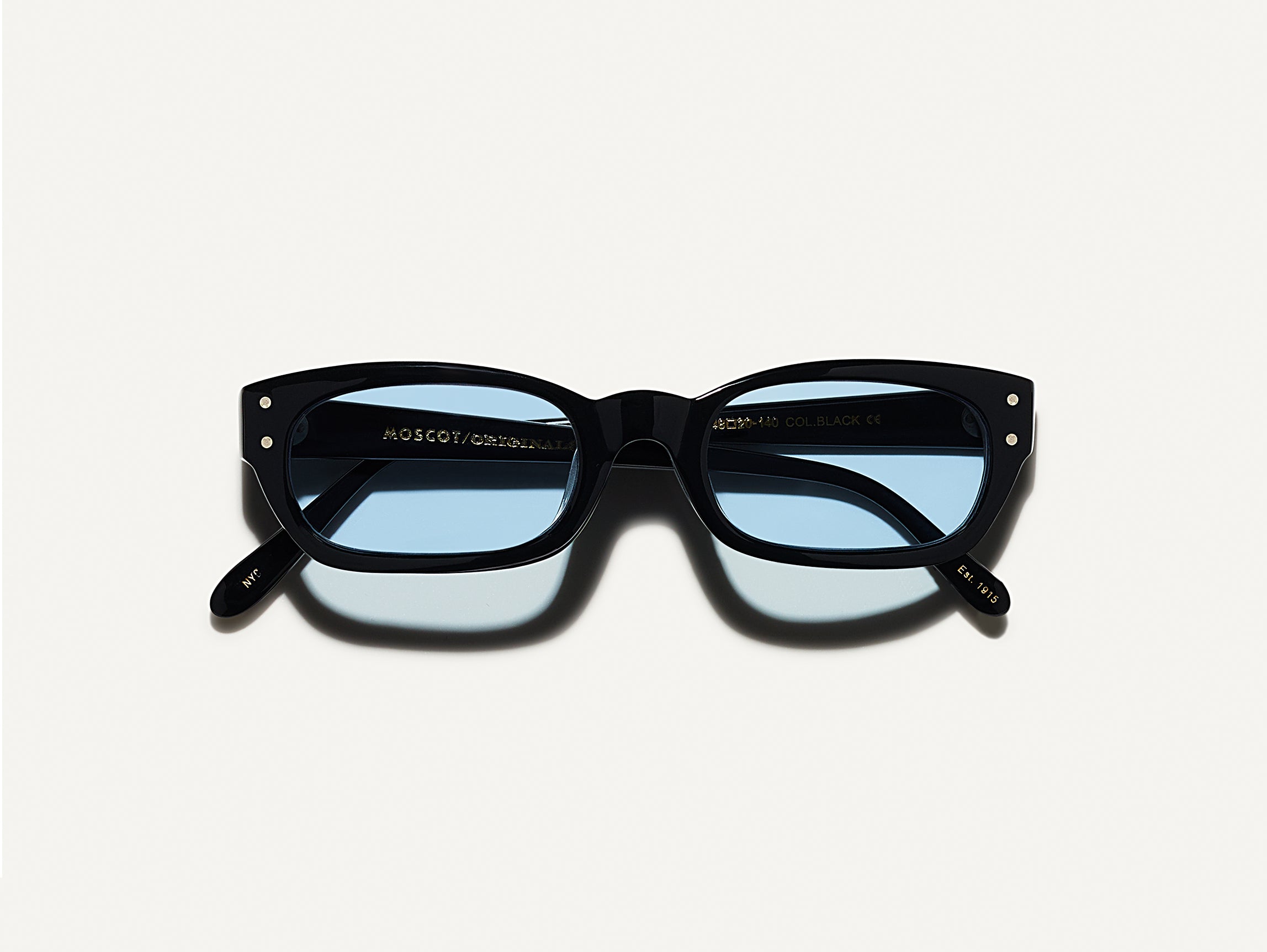 #color_black | The BISSLE SUN in Black with Bel Air Blue Tinted Lenses