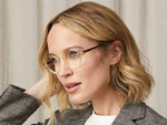 Model is wearing The BLUMA in size 44 in Citron/Tortoise
