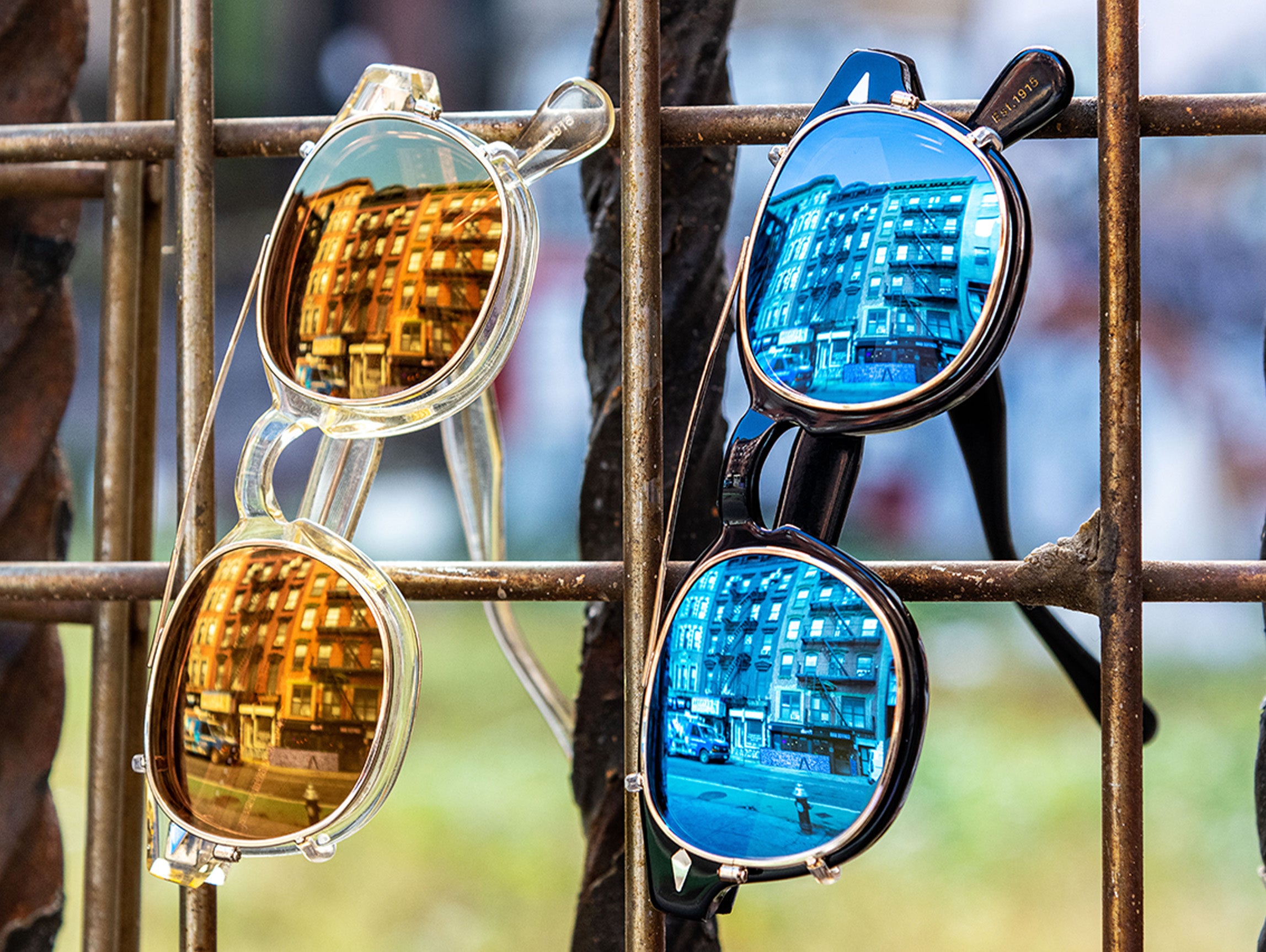 【極美品】MOSCOT CLIPTOSH 49 ゴールド（ブルーレンズ） CLIPTOSH GOLD WITH MIRROR | MOSCOT
