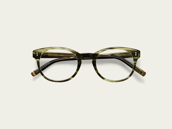 最終価格Moscot モスコットラウンド　ゴールドフレーム　グラデーションレンズ courtney-color-green-moss-pos-