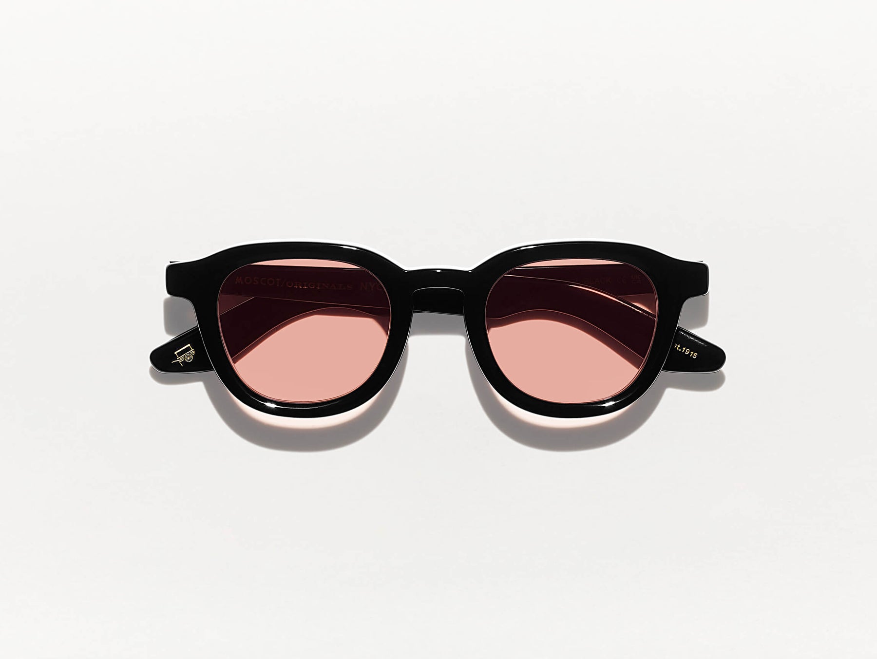 The DAHVEN in Black with New York Rose Tinted Lenses