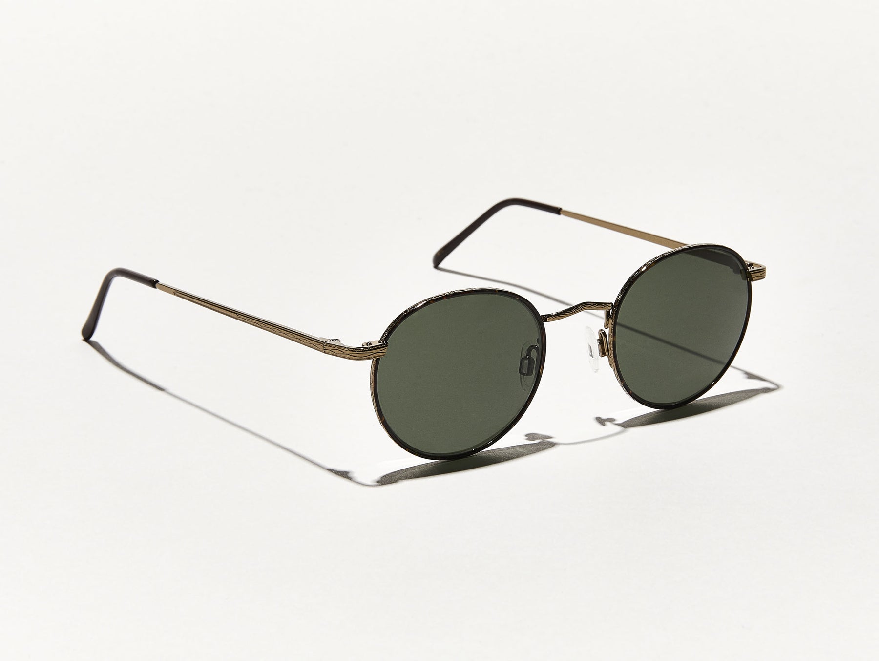 The DOV SUN in Tortoise/Antique Gold with G-15 Glass Lenses