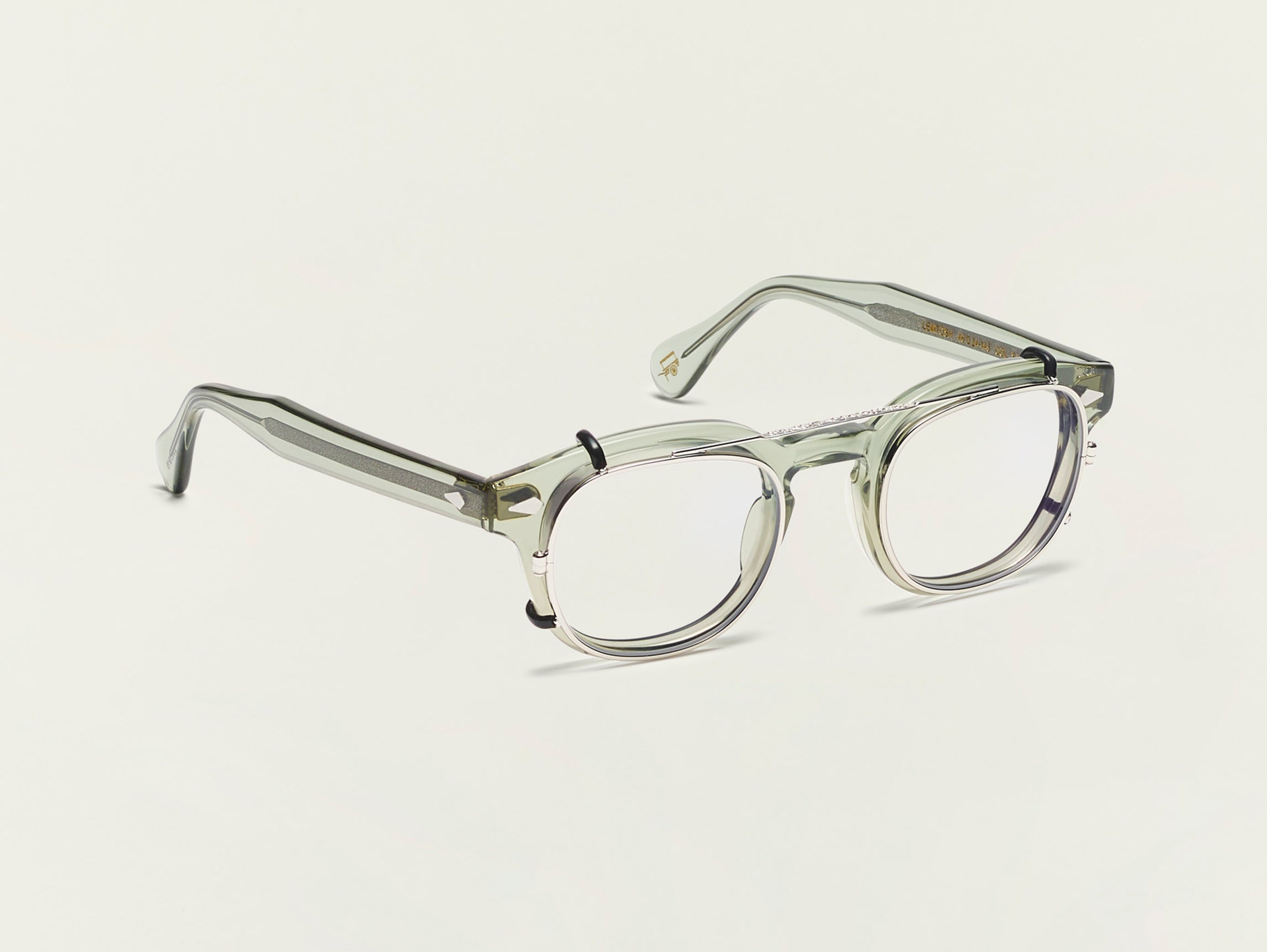 The CLIPTOSH in Silver with Blue Protect Lenses