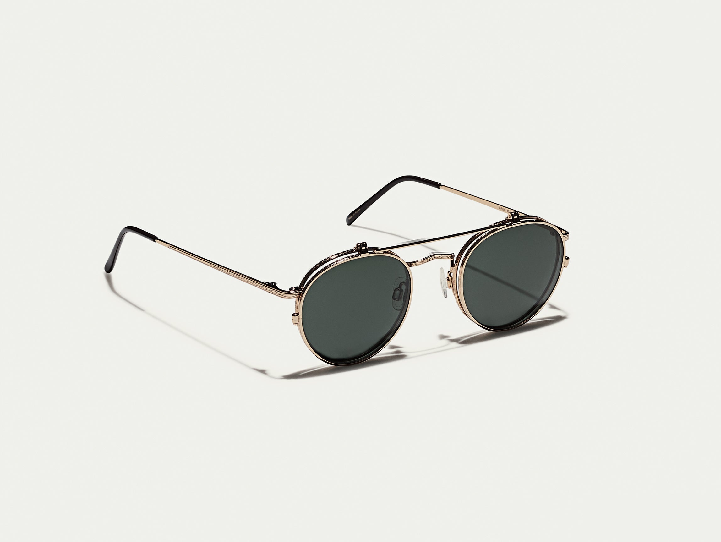 The DREY CLIP-FLIP in Gold with G-15 Lenses