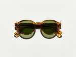 The EZRA SUN in Honey Blonde with Calibar Green Glass Lenses