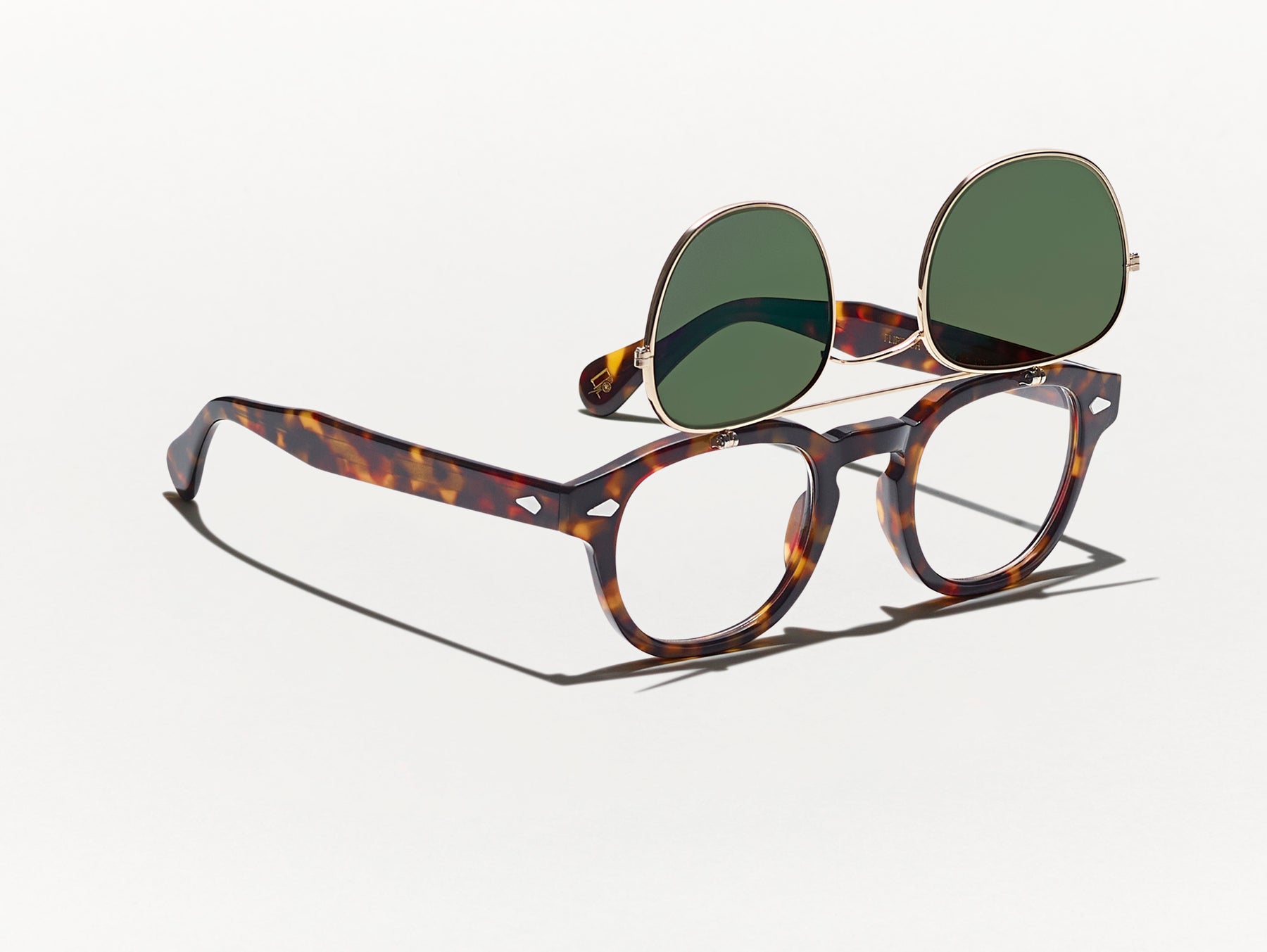 The FLIPTOSH in Tortoise with G-15 Flip Lenses