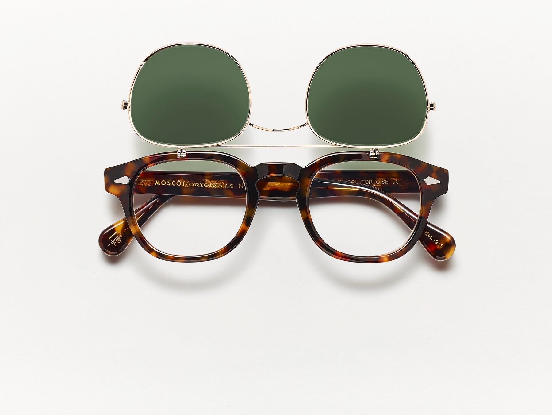 The FLIPTOSH in Tortoise with G-15 Flip Lenses