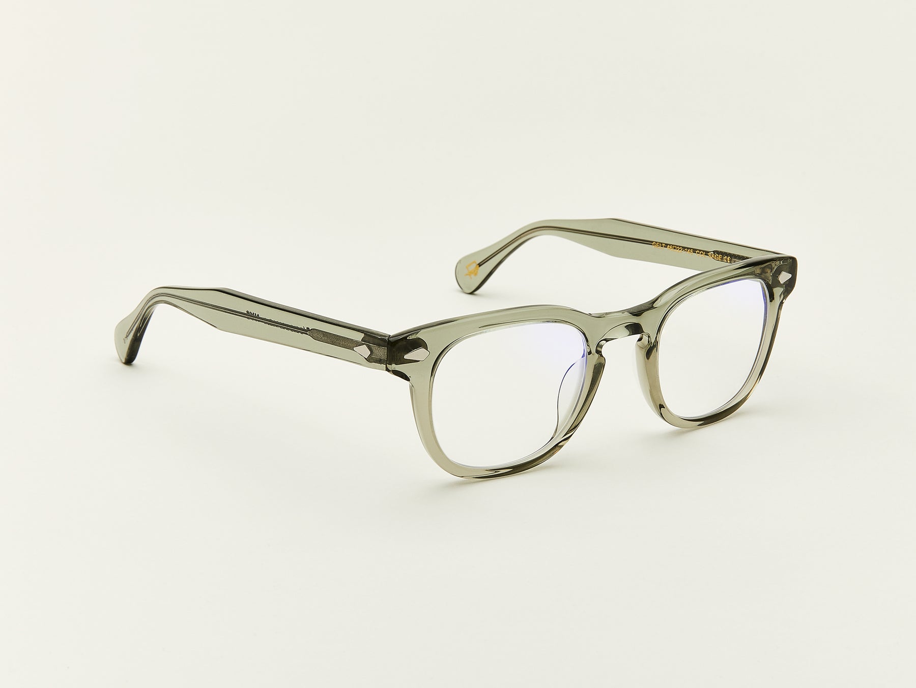 The GELT in Sage with Blue Protect Lenses