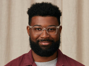 Model is wearing The GROBER in size 48 in Crystal