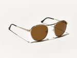 The GROYSE SUN in Raw Gold with Cosmitan Brown Glass Lenses