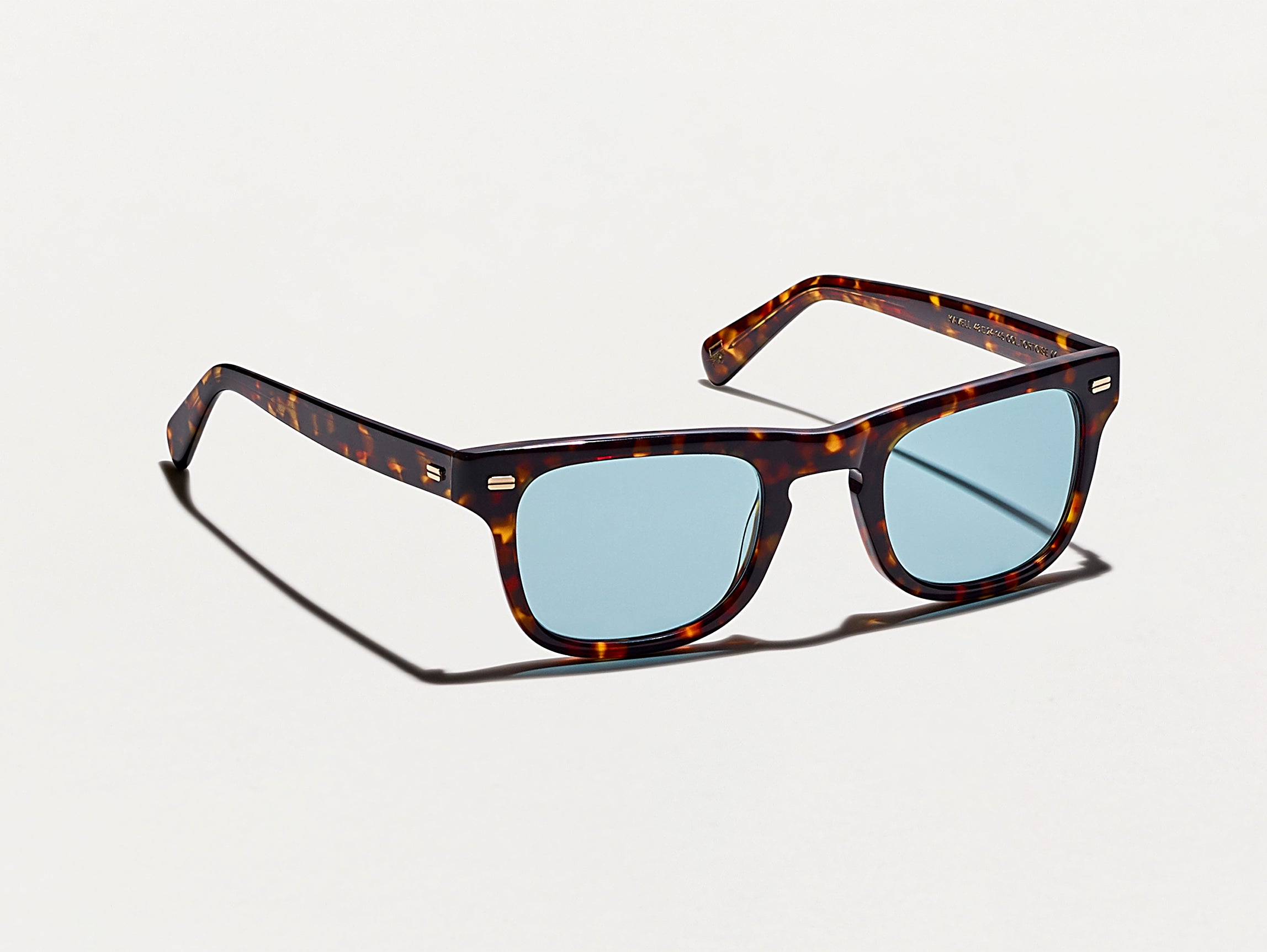 The KAVELL SUN in Tortoise with Blue Glass Lenses