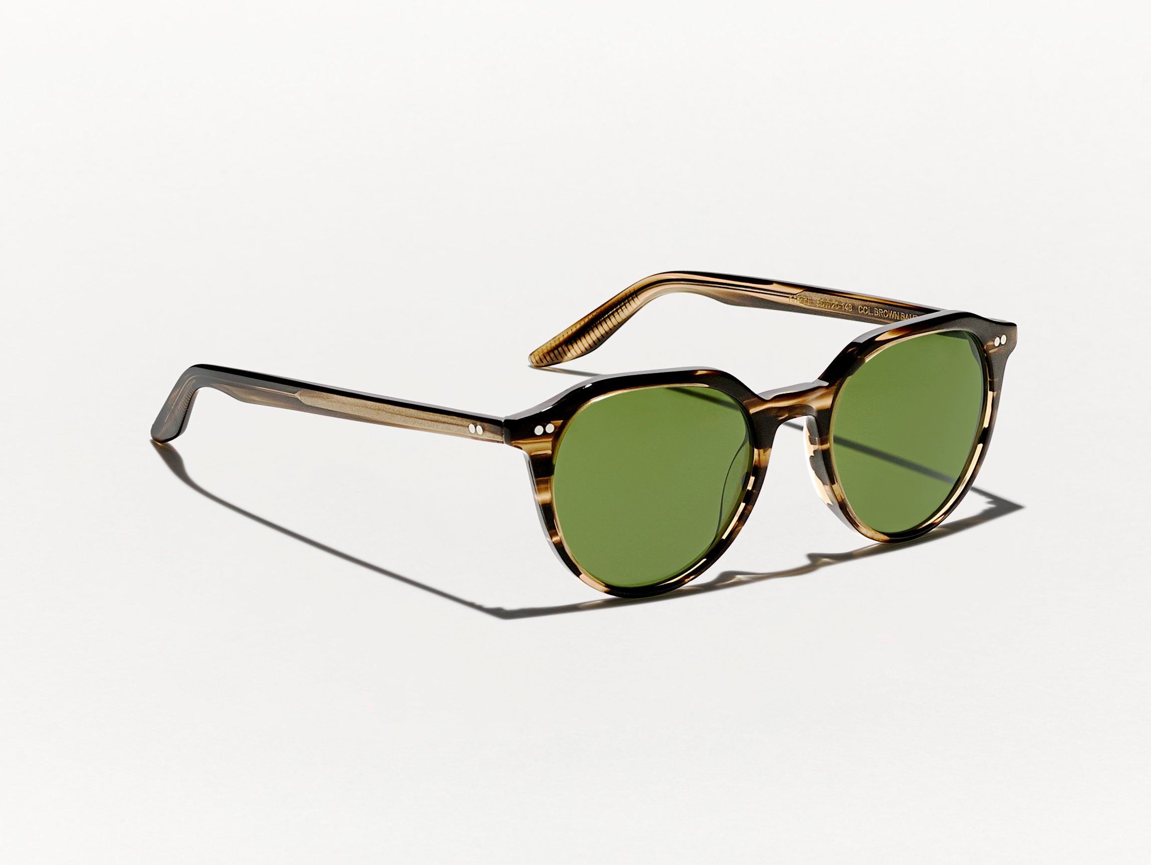 #color_brown bamboo | The KITZEL SUN in Brown Bamboo with Calibar Green Glass Lenses