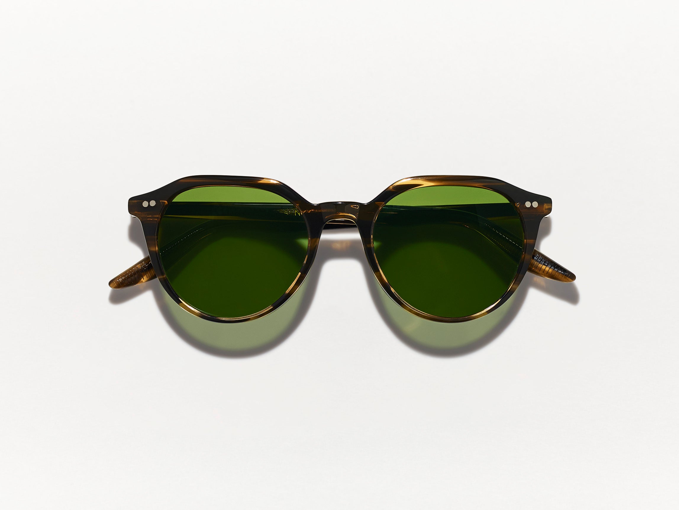 #color_brown bamboo | The KITZEL SUN in Brown Bamboo with Calibar Green Glass Lenses