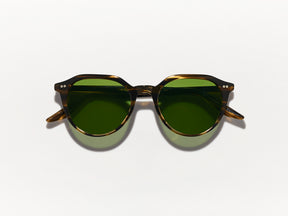 The KITZEL SUN in Brown Bamboo with Calibar Green Glass Lenses