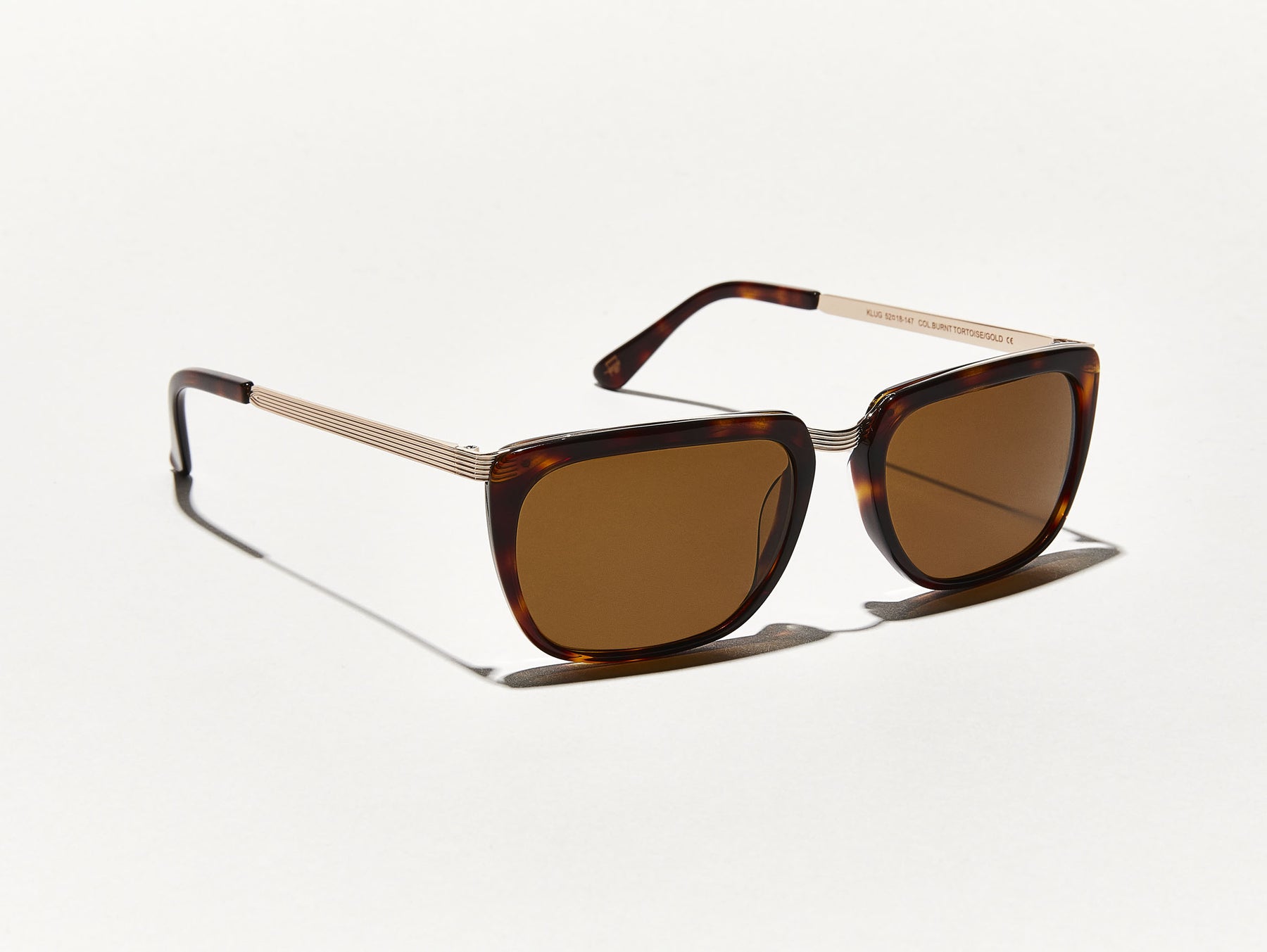 The KLUG SUN in Burnt Tortoise/Gold with Cosmitan Brown Glass Lenses