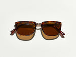 The KLUG SUN in Burnt Tortoise/Gold with Cosmitan Brown Glass Lenses