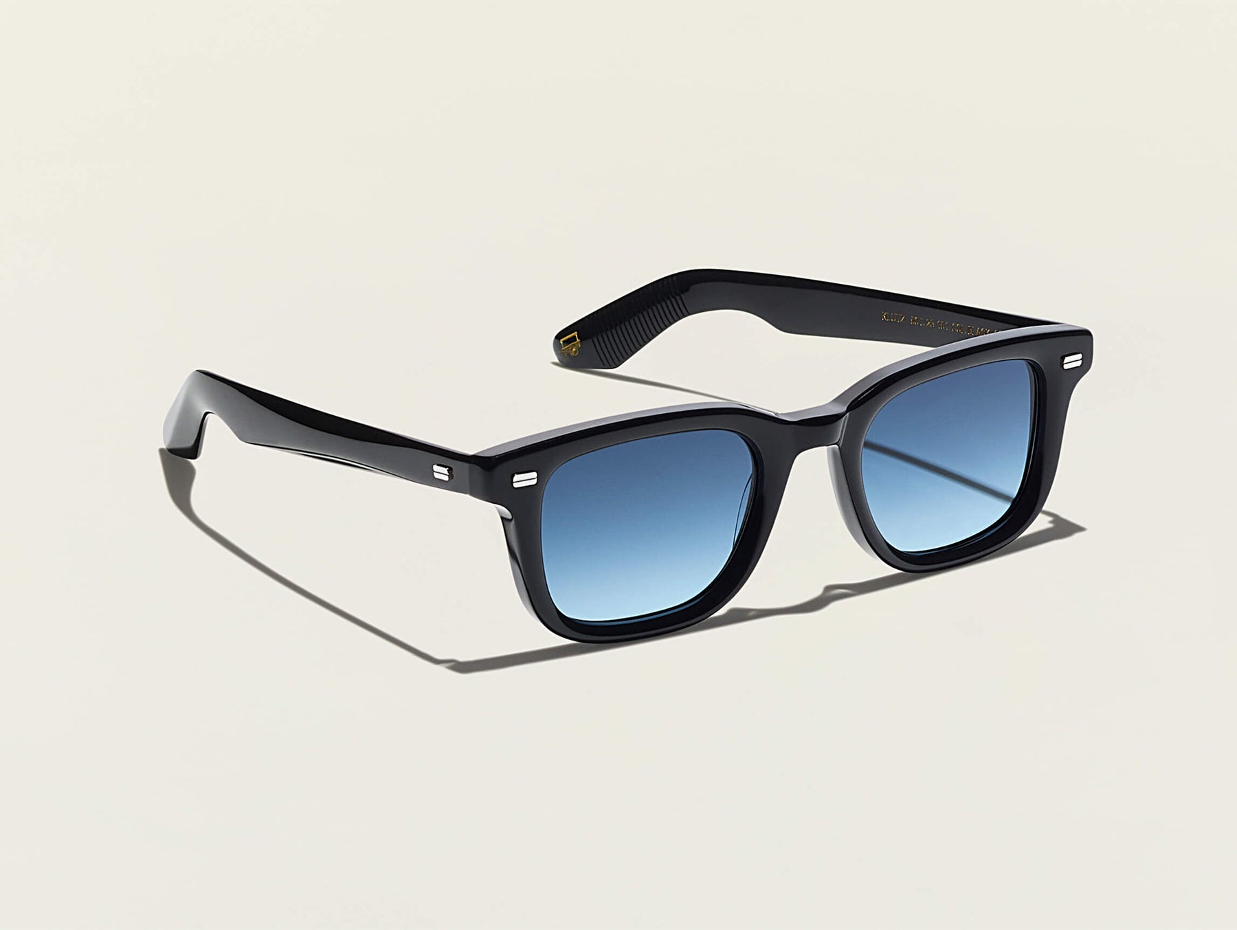 The KLUTZ SUN in Black with Denim Blue Tinted Lenses