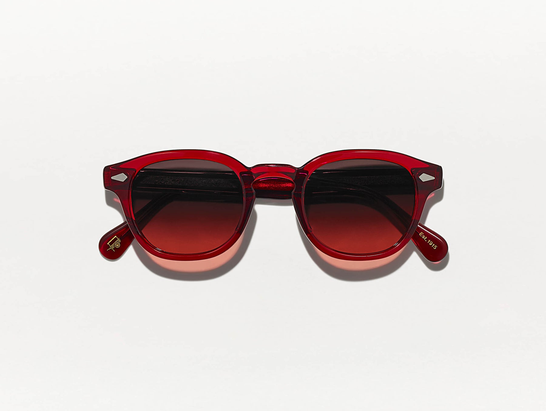 The LEMTOSH in Ruby with Cabernet Tinted Lenses