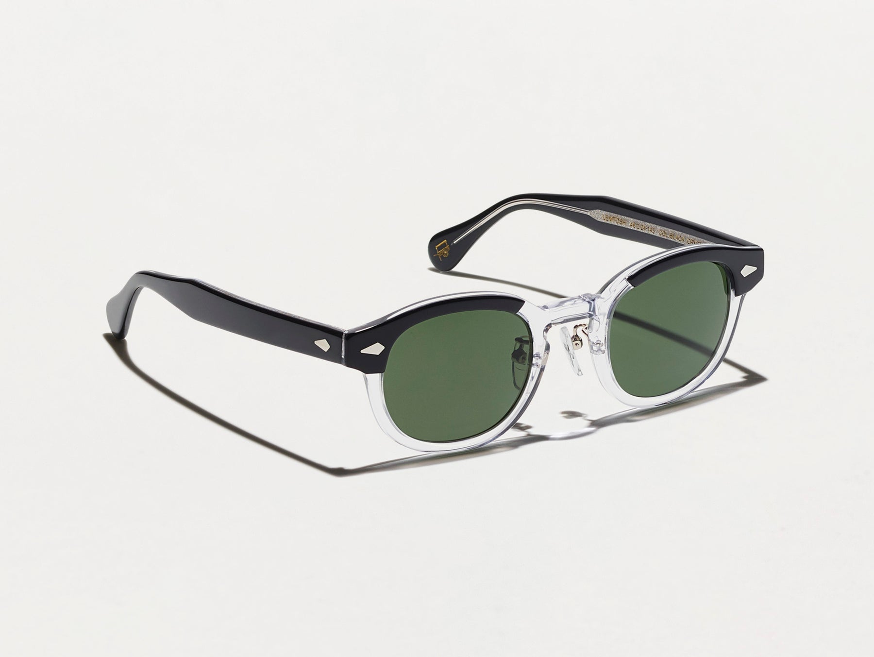 The LEMTOSH SUN with Metal Nose Pads in Black/Crystal with G-15 Glass Lenses