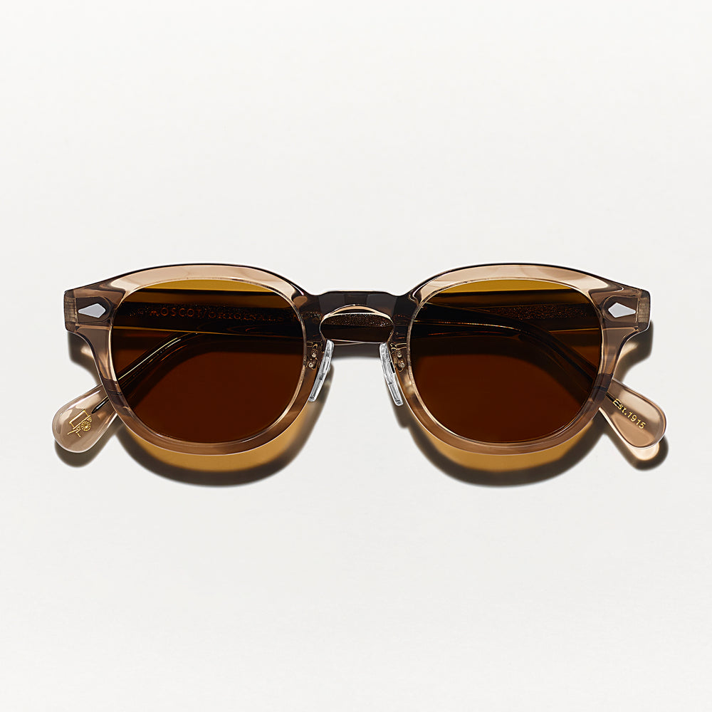 #color_brown ash | The LEMTOSH SUN with Metal Nose Pads in Brown Ash with Cosmitan Brown Glass Lenses