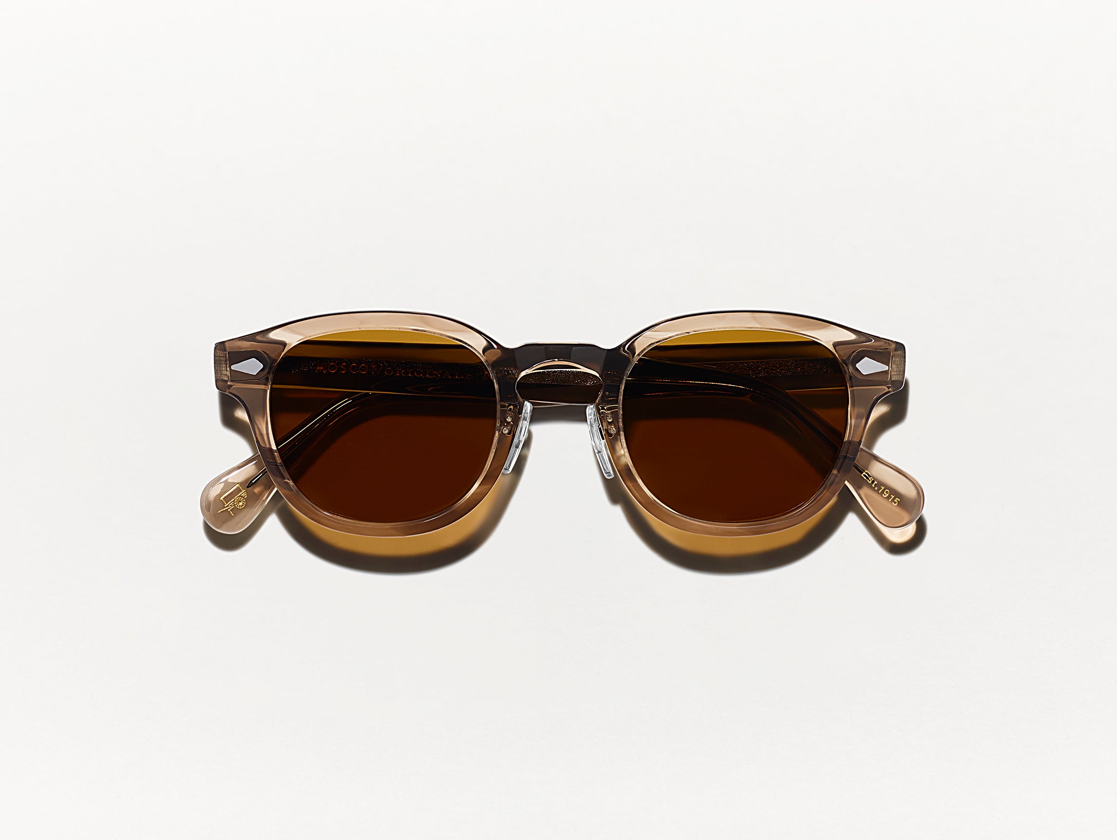 #color_brown ash | The LEMTOSH SUN with Metal Nose Pads in Brown Ash with Cosmitan Brown Glass Lenses