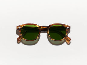 The LEMTOSH SUN in Bamboo with Calibar Green Glass Lenses