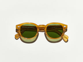 The LEMTOSH SUN in Blonde with Calibar Green Glass Lenses