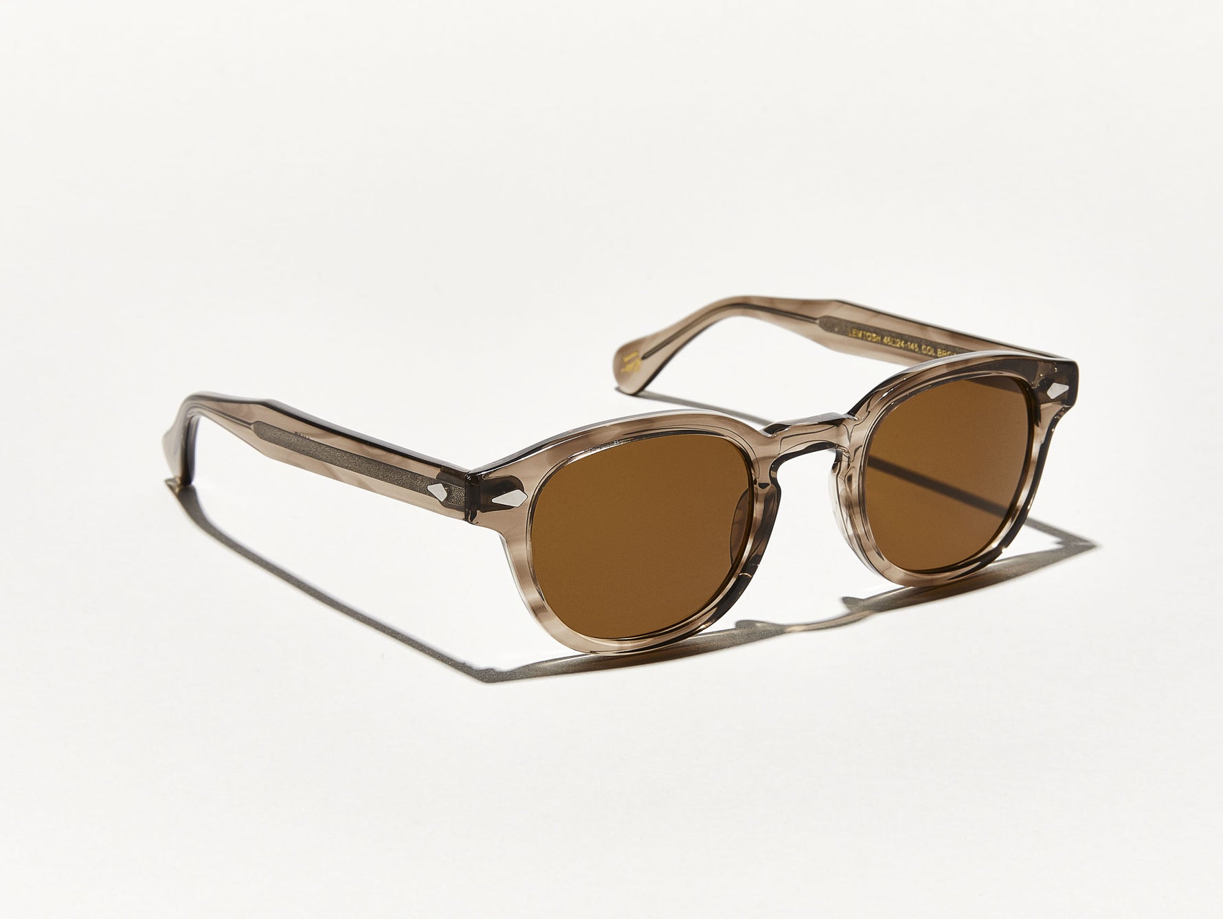 The LEMTOSH SUN in Brown Ash with Cosmitan Brown Glass Lenses