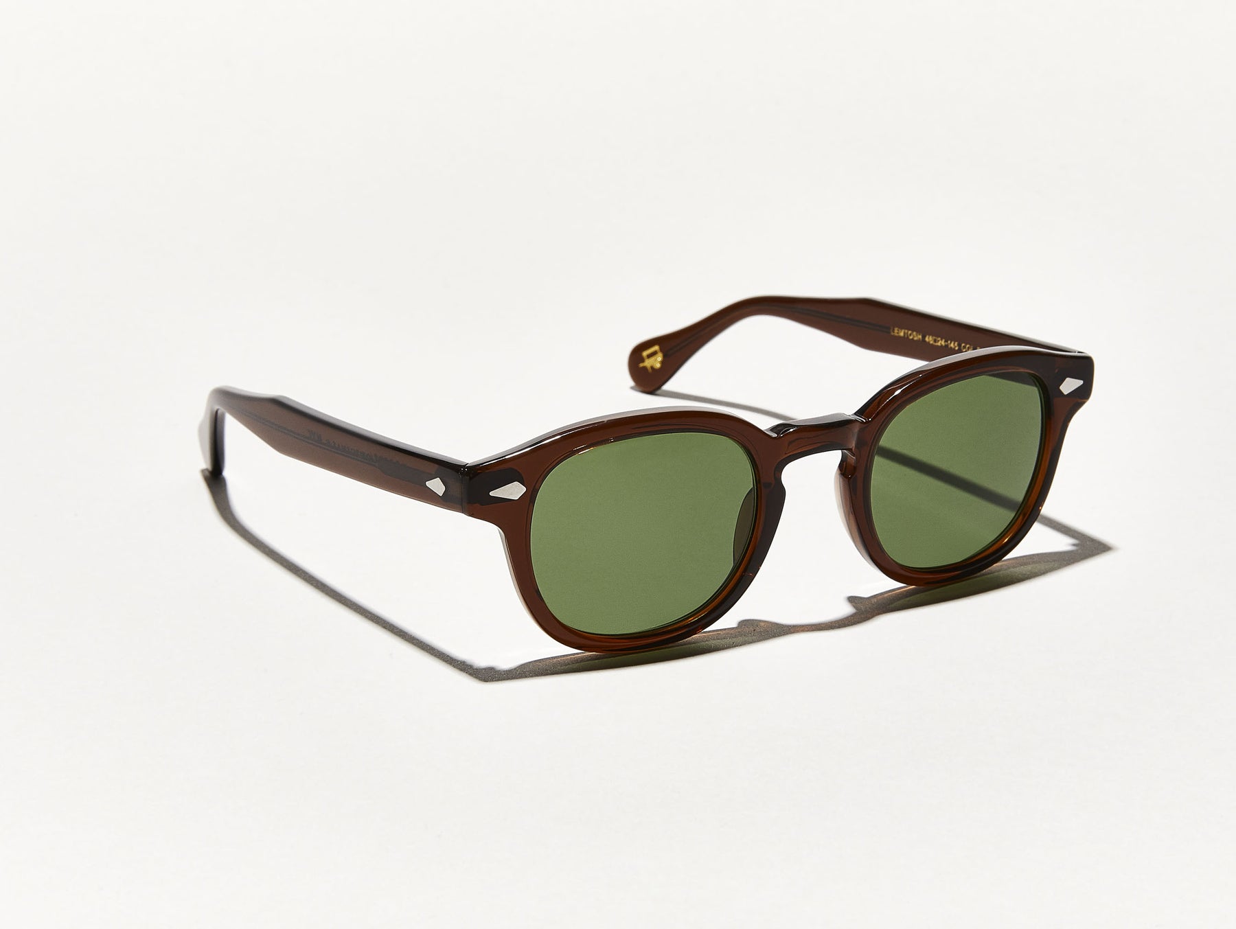 The LEMTOSH SUN in Brown with Calibar Green Glass Lenses