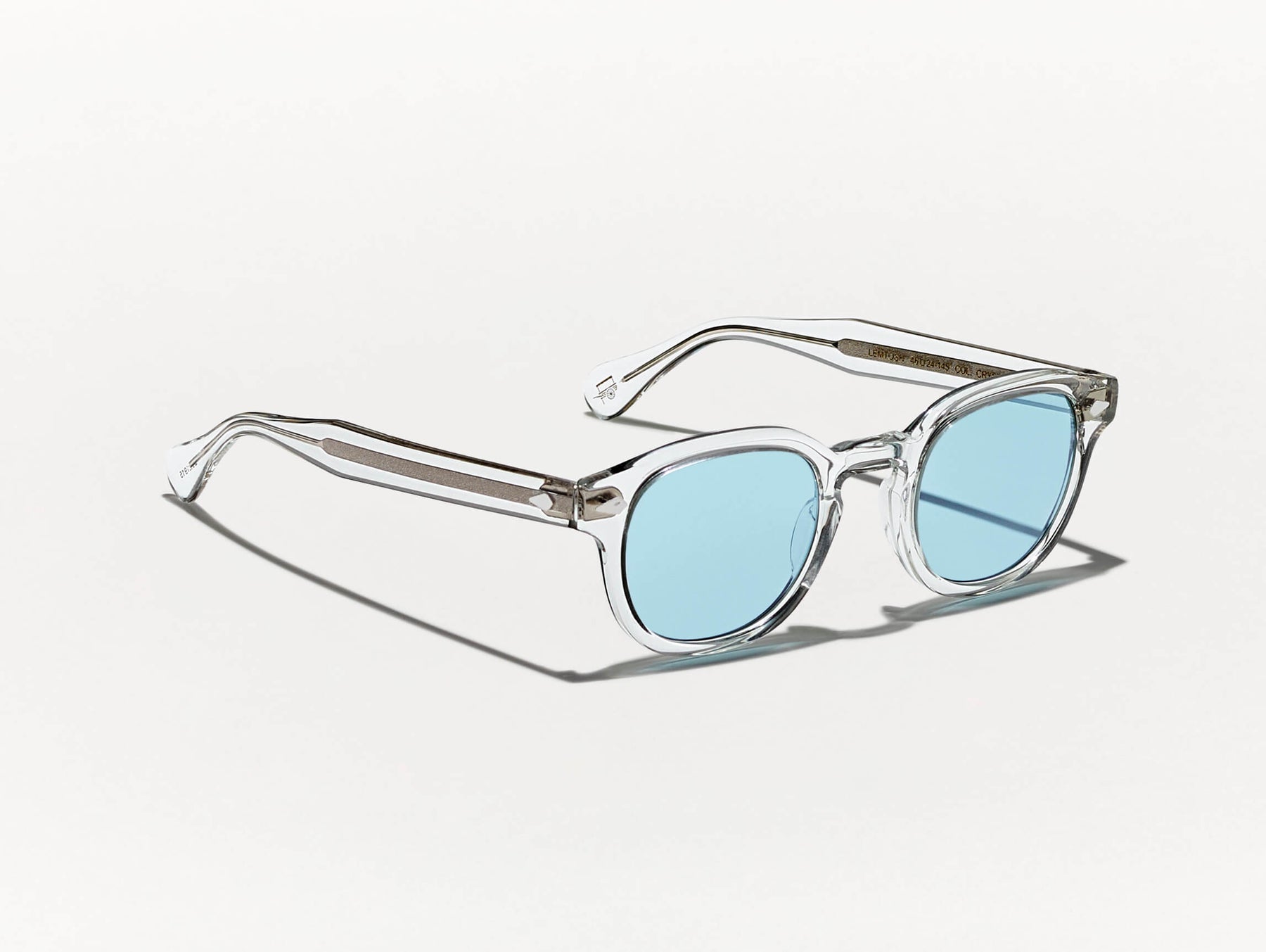 The LEMTOSH SUN in Crystal with DG-37 Blue Glass Lenses