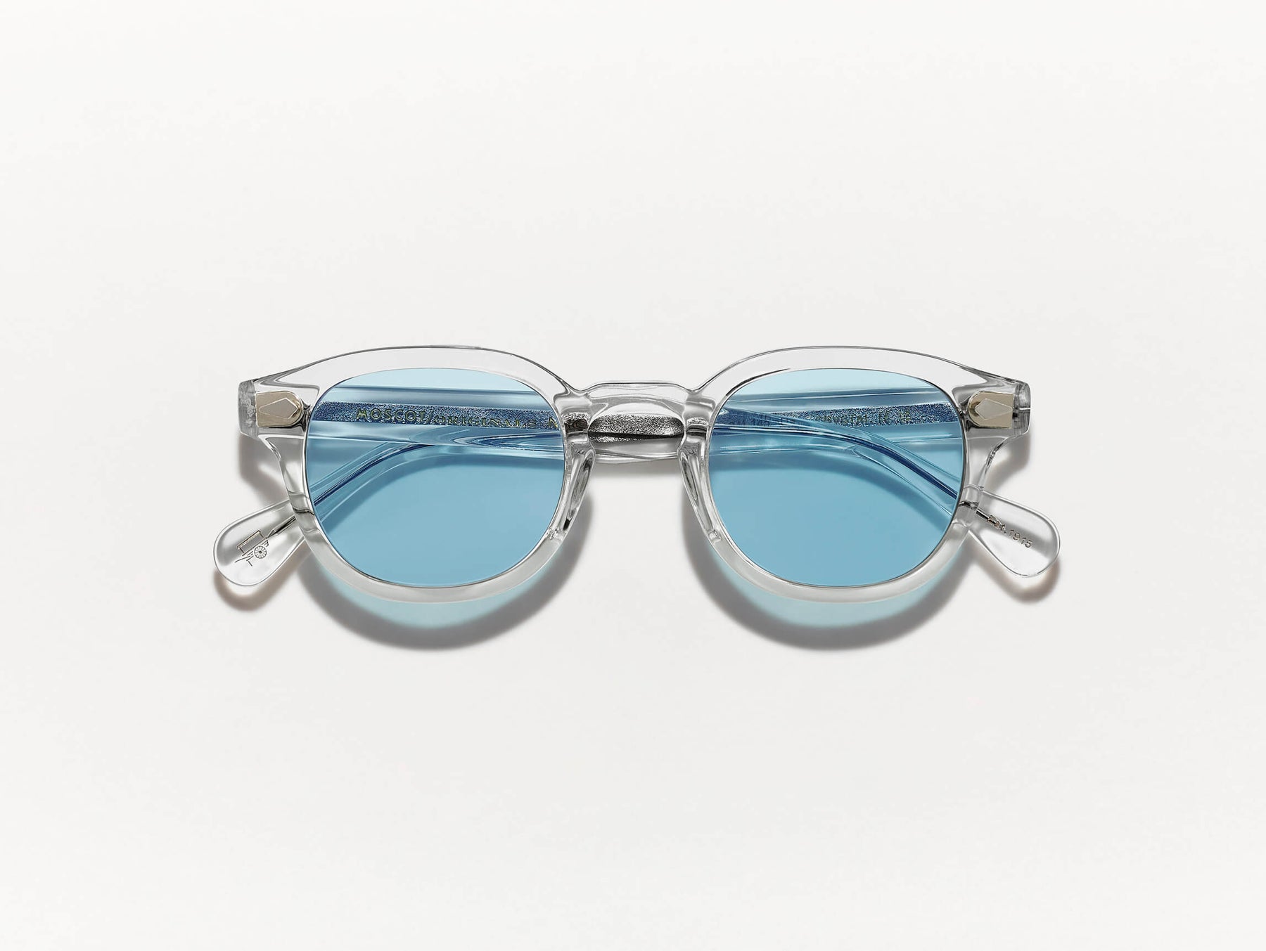 The LEMTOSH SUN in Crystal with DG-37 Blue Glass Lenses