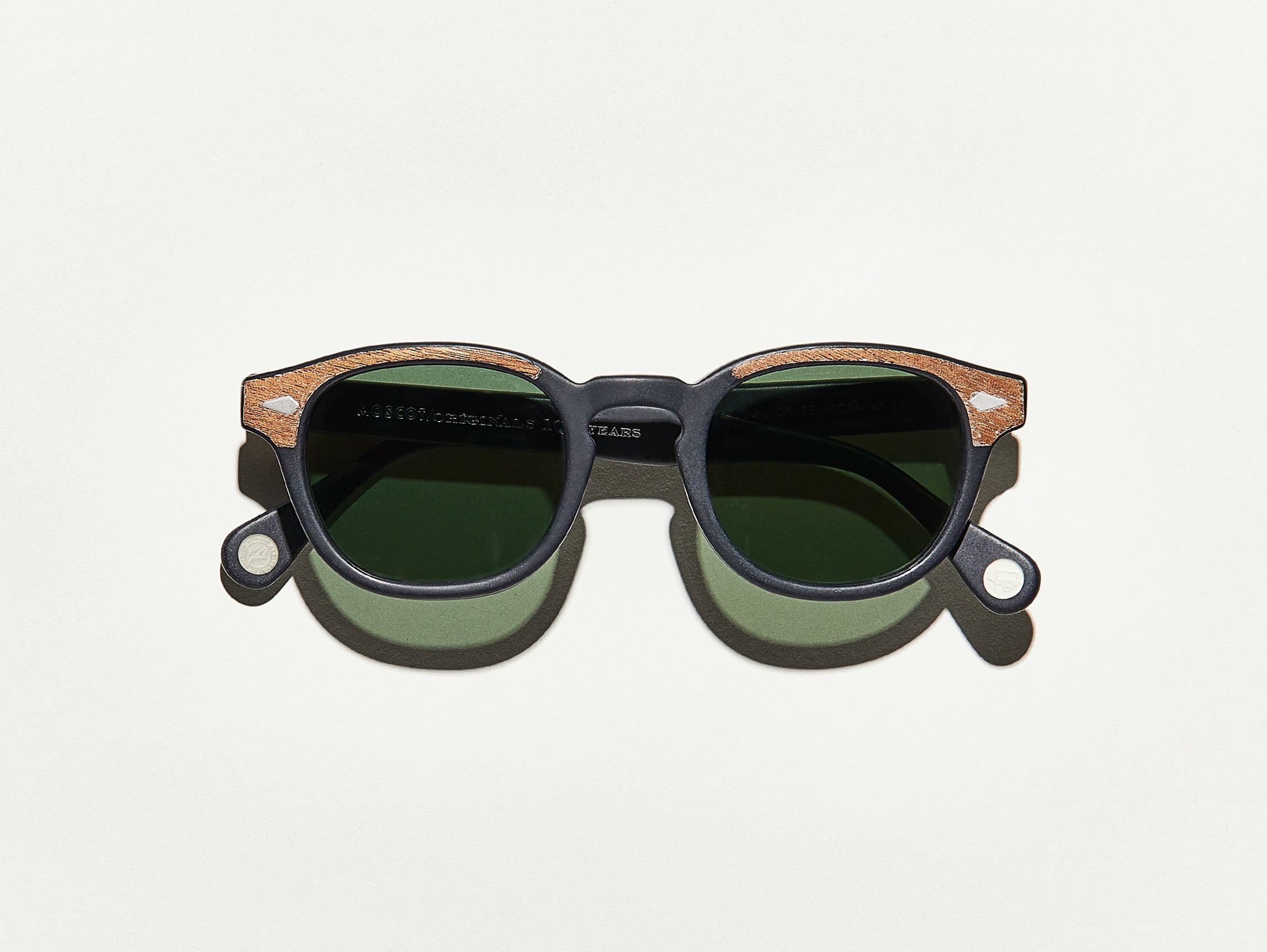 #color_matte black/wood | The LEMTOSH SUN in Matte Black/Wood with G-15 Glass Lenses