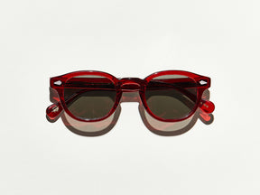 The LEMTOSH SUN in Ruby with Grey Glass Lenses
