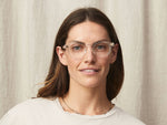 Model is wearing The LEMTOSH-TT-SE in size 46 in Crystal/Gold