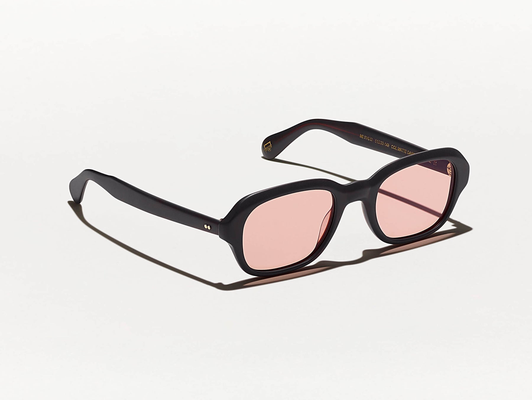 The MESHUG SUN in Matte Dark Brown with New York Rose Tinted Lenses