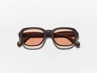 #color_matte dark brown | The MESHUG SUN in Matte Dark Brown with New York Rose Tinted Lenses