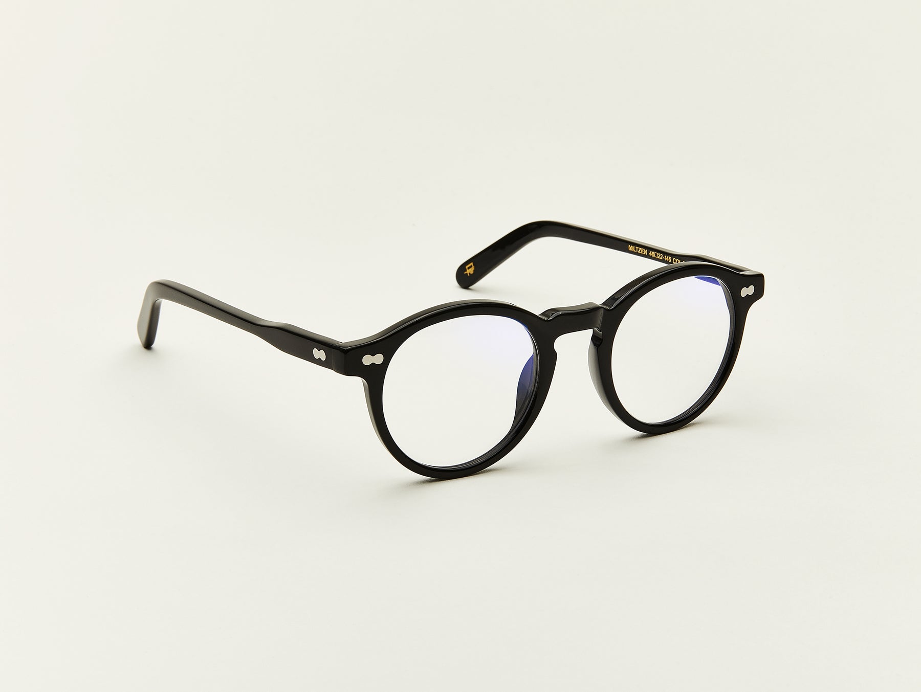 The MILTZEN in Black with Blue Protect Lenses