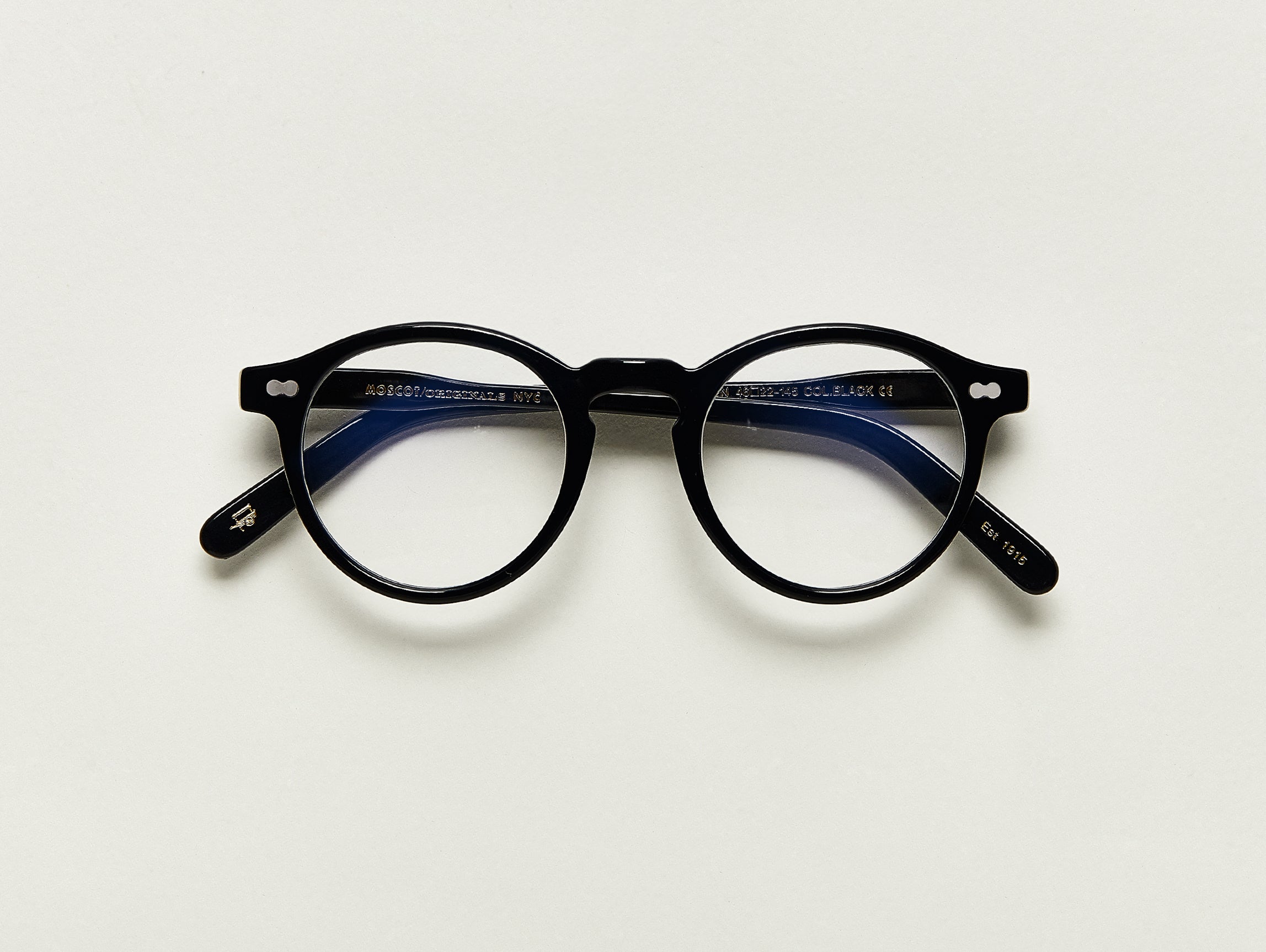 The MILTZEN in Black with Blue Protect Lenses