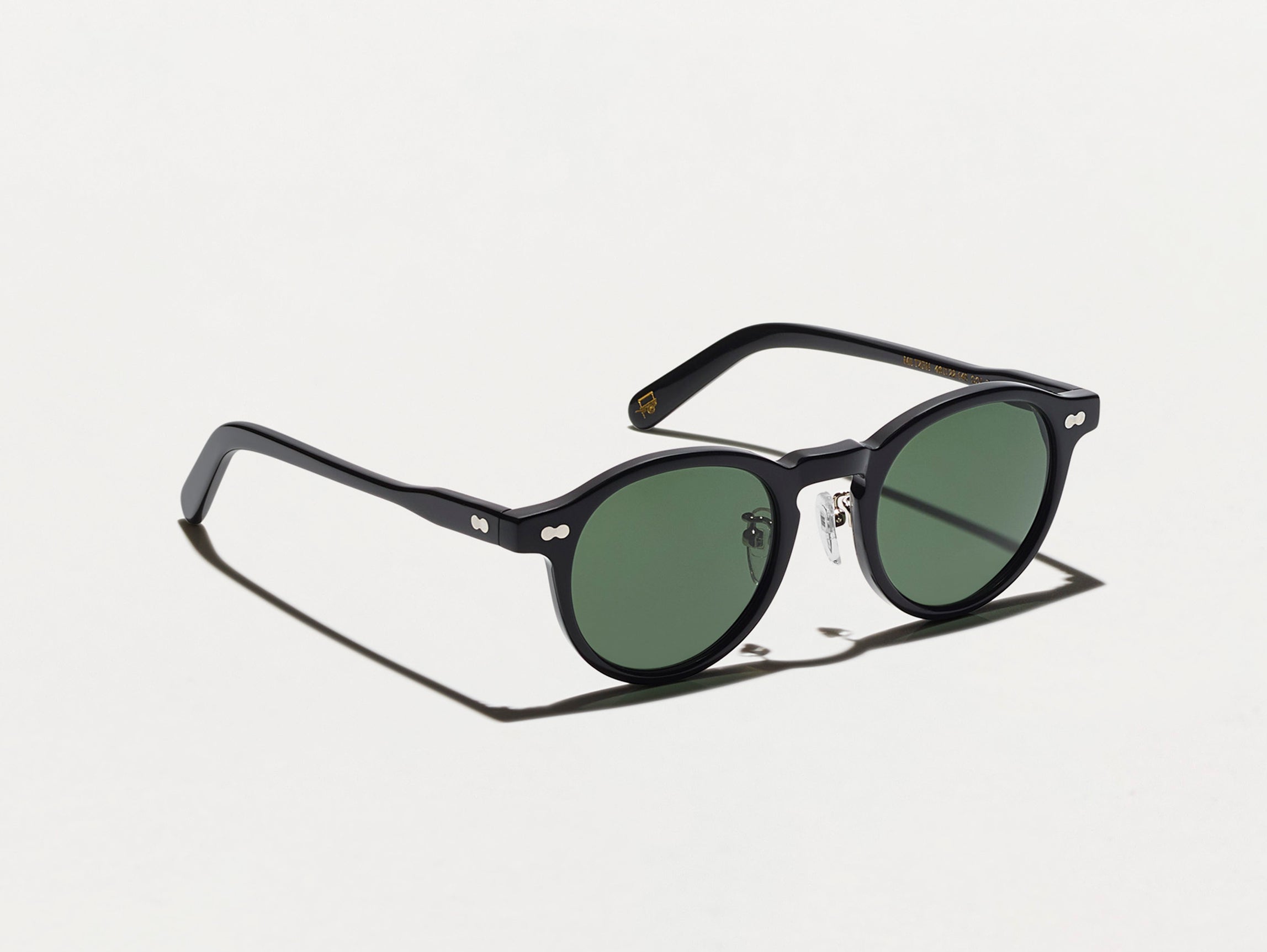 #color_black | The MILTZEN SUN W/ METAL NOSE PADS in Black with G-15 Glass Lenses