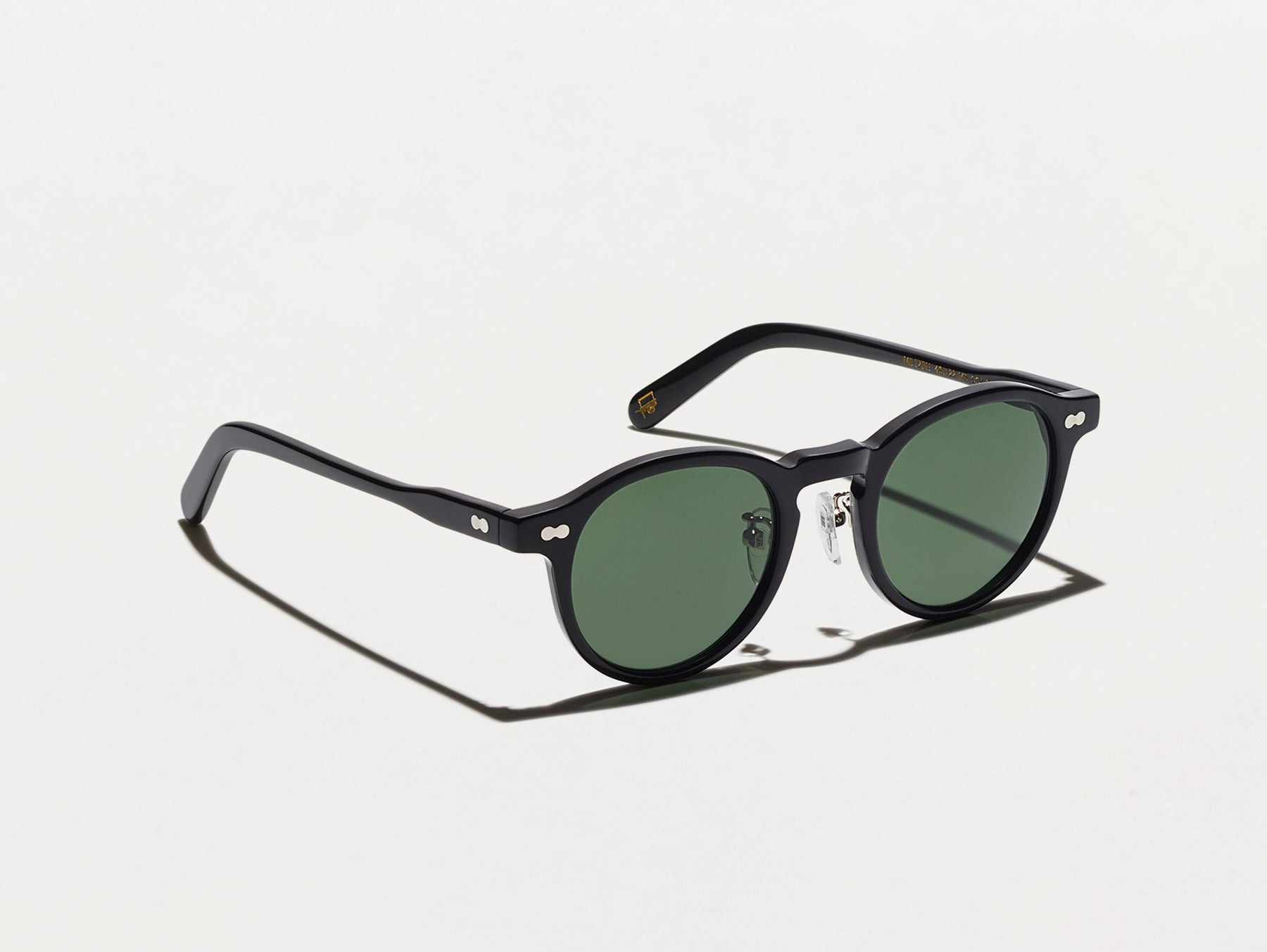 The MILTZEN SUN W/ METAL NOSE PADS in Black with G-15 Glass Lenses