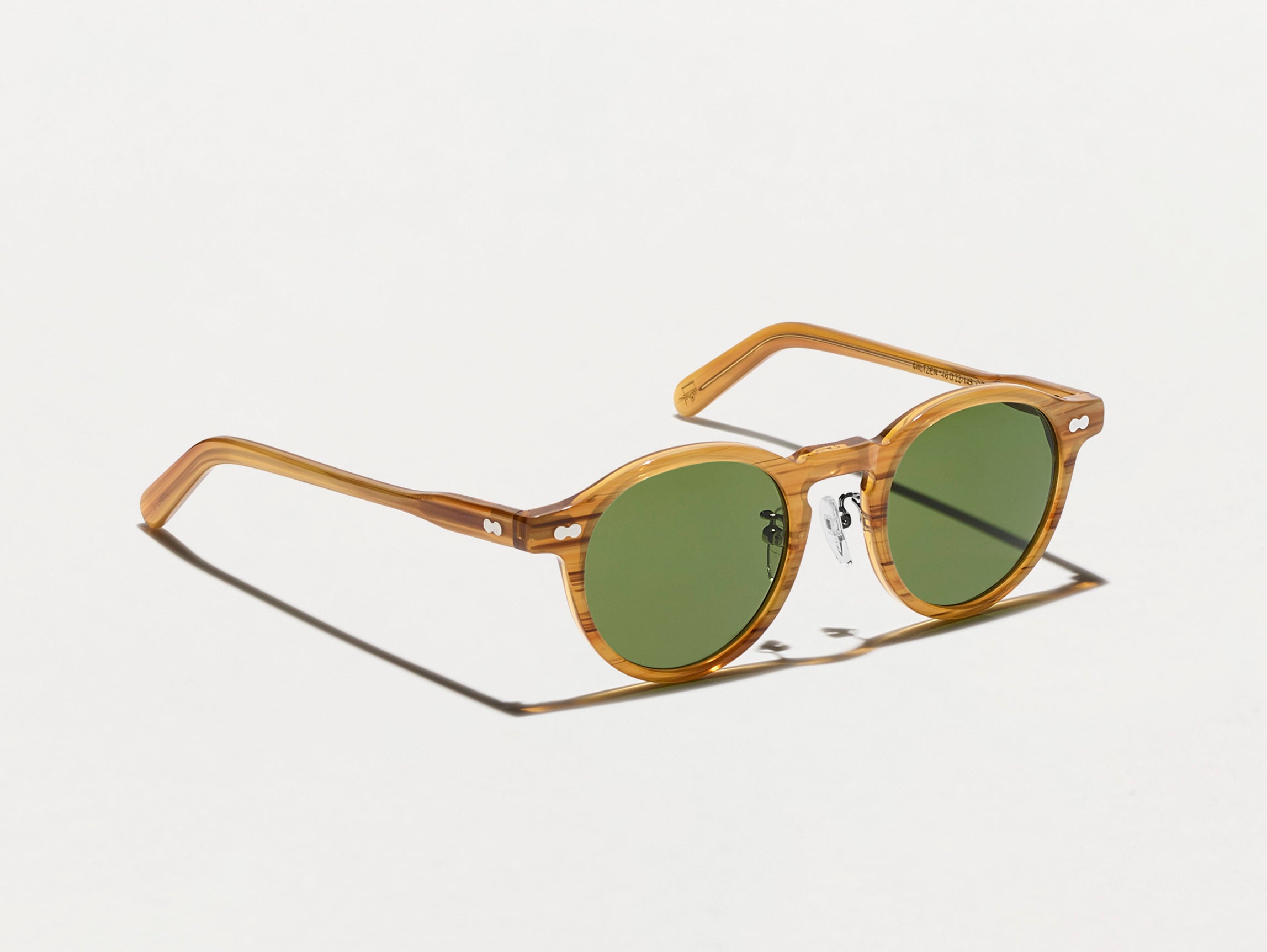 The MILTZEN SUN W/ METAL NOSE PADS in Blonde with G-15 Glass Lenses