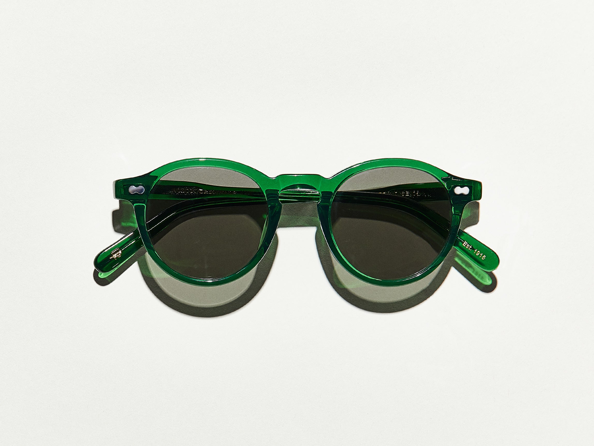 Emerald Coast Square Sunglasses - Polarized Green Lens & Black Frame