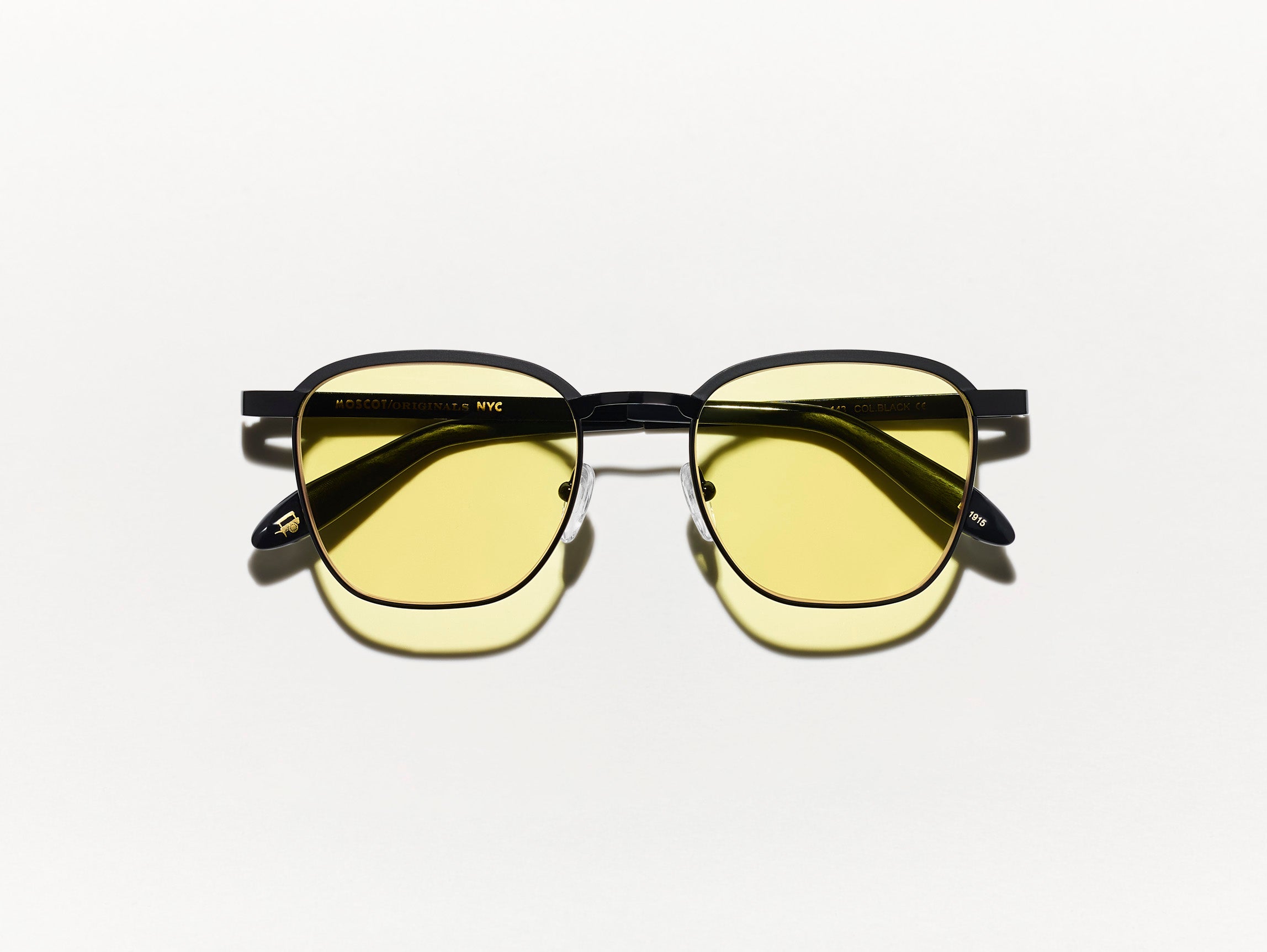 #color_black | The MISH SUN in Black with Yellow Glass Lenses