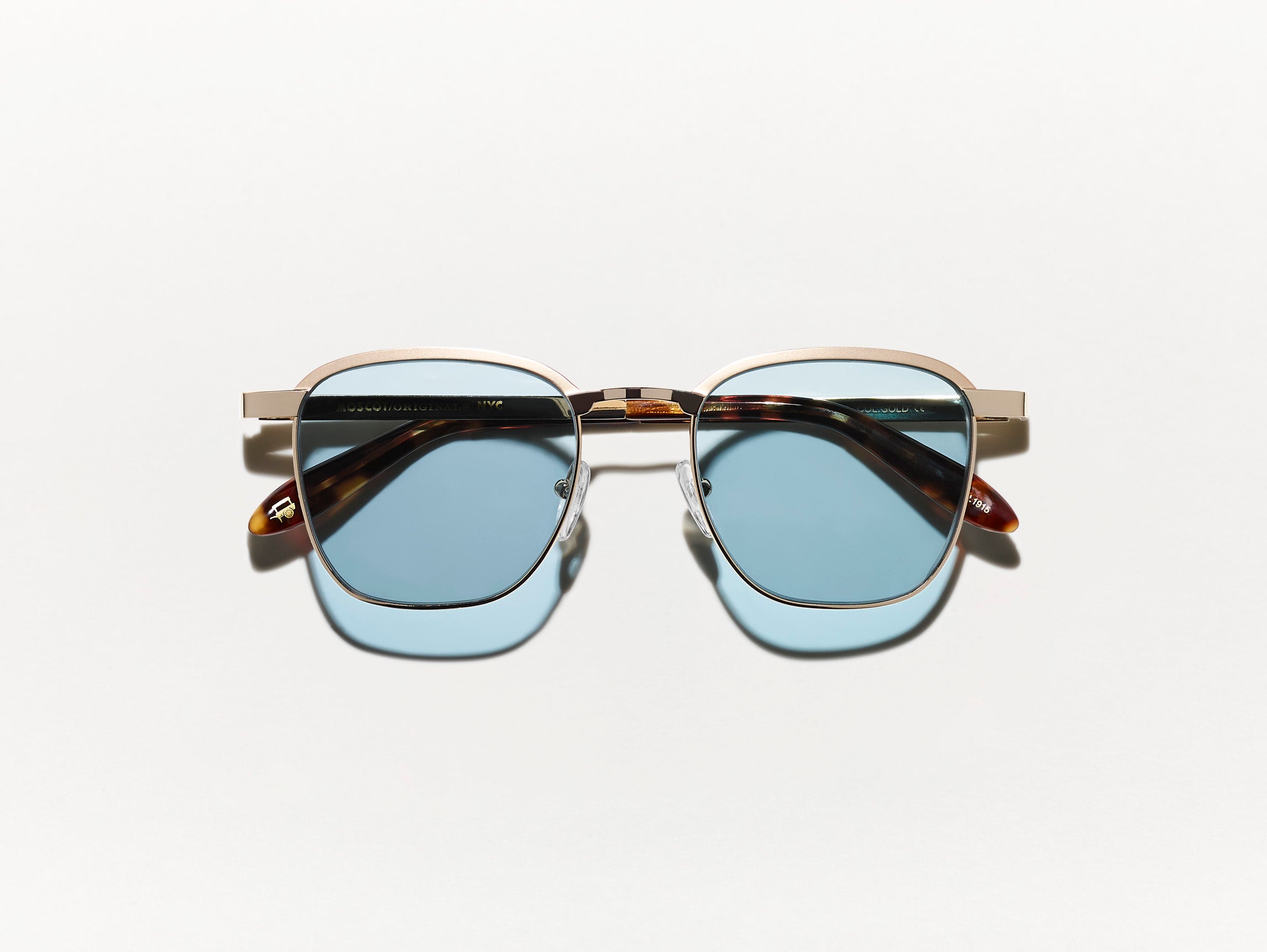 The MISH SUN in Gold with DG-37 Blue Glass Lenses
