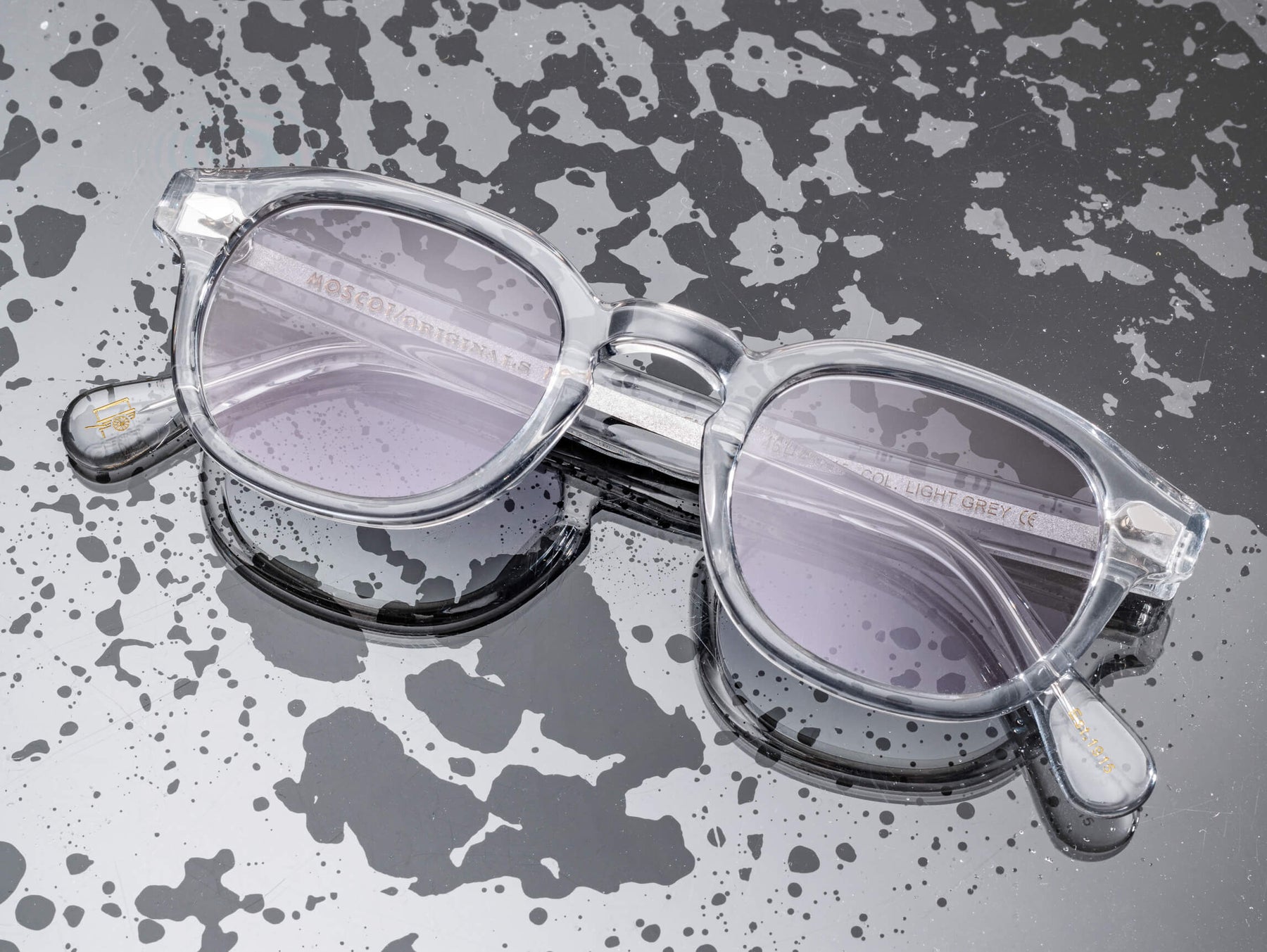 The LEMTOSH in Light Grey with American Grey Fade Tinted Lenses