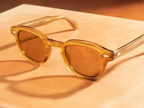 The LEMTOSH in Blonde with Amber Tinted Lenses